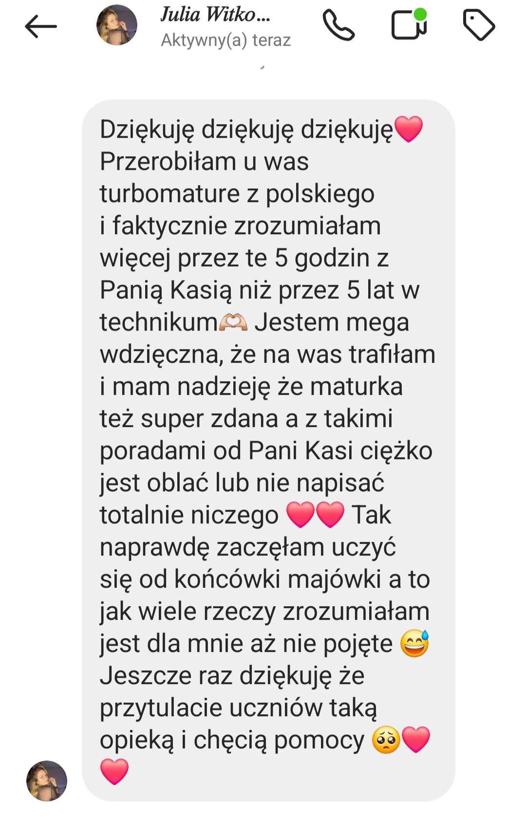 Opinia ucznia